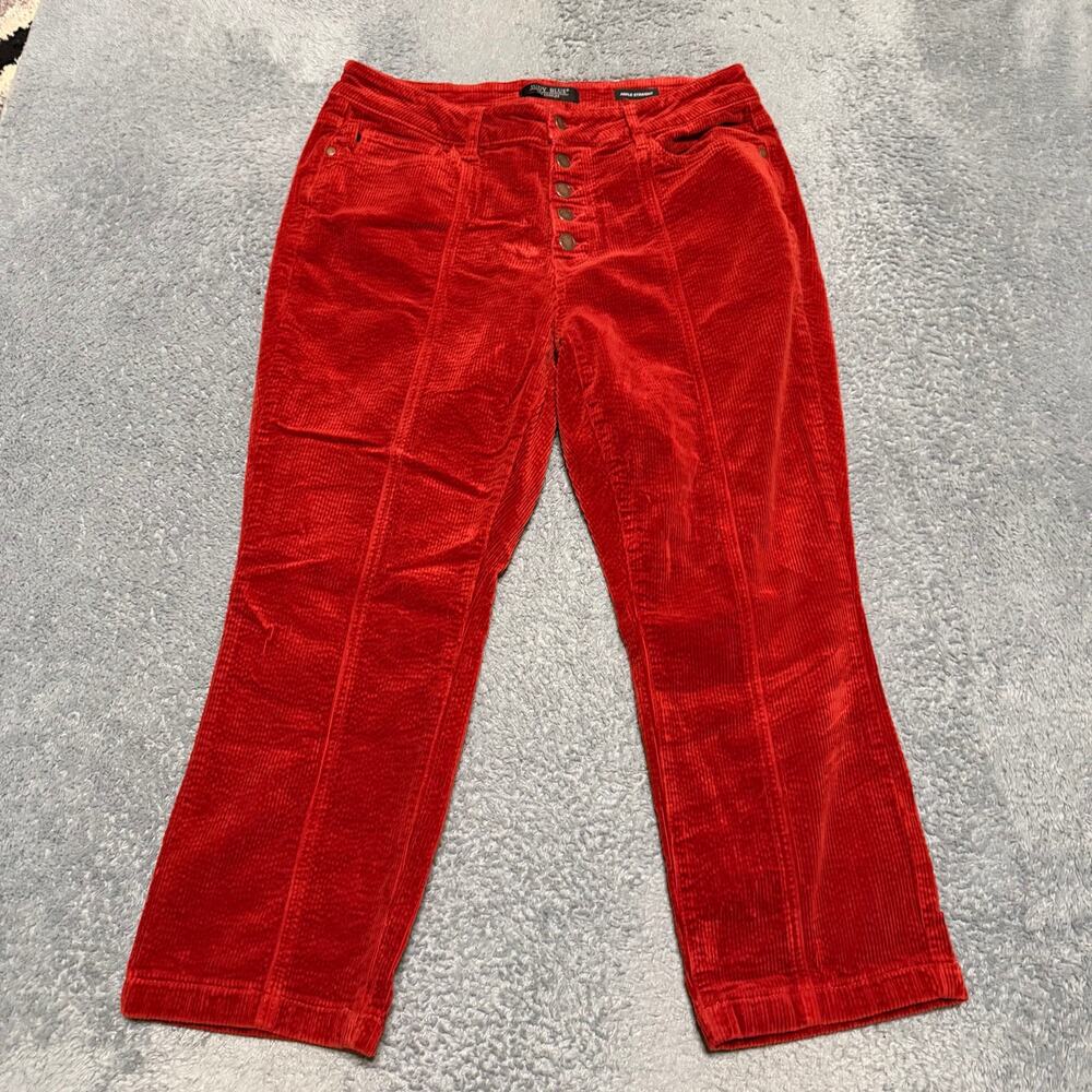 Judy Blue Pants Womens 16W Ankle Straight Corduroy Plus (35x24) Cropped Button